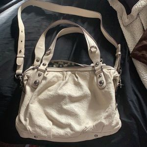 Gucci Cream Leather Crossbody Satchel